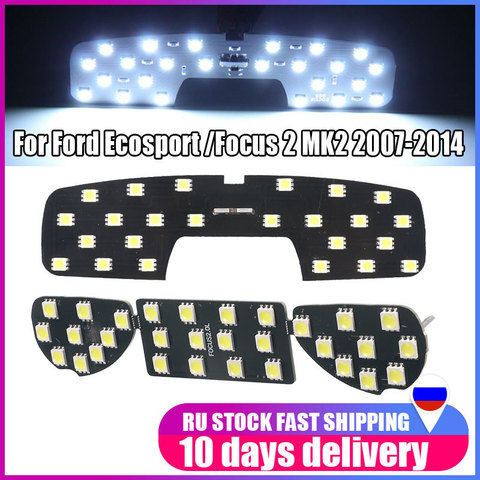 1Pc 12V White Car LED Reading light Interior Light Dome Lamp Map Lights For Ford Ecosport /Focus 2 MK2 2007-2014 2.0L 1.8L ► Photo 1/6