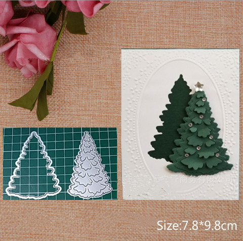 Christmas Tree Metal Cutting Dies Christmas Stencil For DIY Scrapbooking Paper Card Decorative Craft Embossing Die Cuts New 2022 ► Photo 1/3