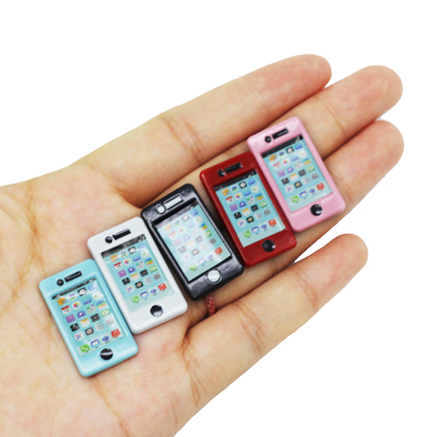 1:12 1:6 1:8 Dollhouse Miniature Accessories Mini Resign Mobile Phone Model Simulation Toy for Doll House Decoration ► Photo 1/6