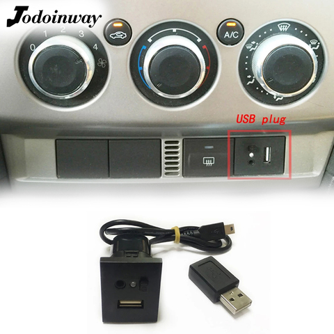 For Ford Focus MK2 2009 2010 USB AUX Audio Cable Harness Socket Slot Interface Switch Input Mini USB Cable Button + Adapter ► Photo 1/5