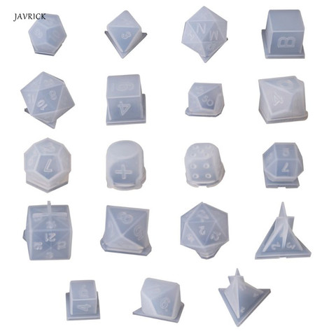 DIY Crystal Epoxy Mold Dice Fillet Shape Multi-spec Digital Game High Mirror Silicone Mould Making Accessories ► Photo 1/6