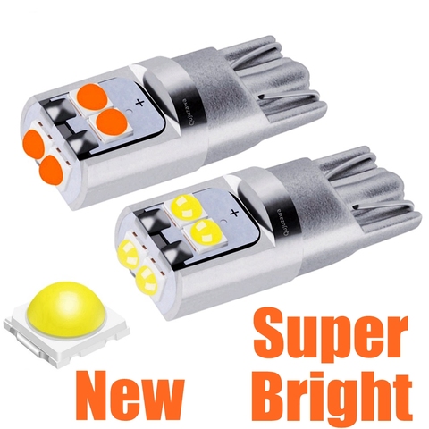 2PCS New T10 W5W High Quality Super Bright LED Auto Wedge Parking Bulbs Interior Reading Dome Lamp WY5W 2825 Car Turn Side Light ► Photo 1/6