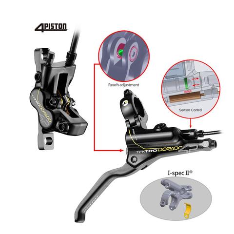 TEKTRO Brake HD-E725 Aluminum Hydraulic brakes ebike disc brakes 4pistons ► Photo 1/6