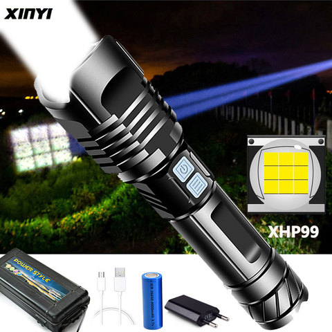 Super XHP100 Most Powerful LED Flashlight USB Rechargeable LED Torch XHP90 Tactical Flashlight XHP50 Hand Lamp 26650 Flash Light ► Photo 1/6