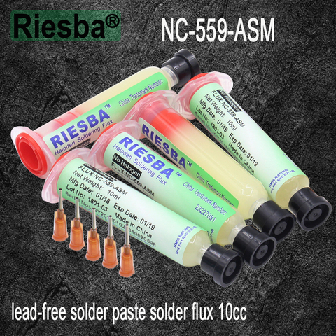 RIESBA NC-559-ASM lead-free solder paste solder flux 10cc (1pcs/lot  3pcs/lot  5pcs/lot) ► Photo 1/1