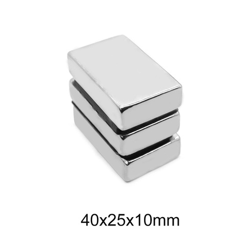 1/2/5PCS 40x25x10 Strong Neodymium Magnet 40mm x 25mm Block Permanent Magnet 40x25x10mm Powerful Search Magnet sheet 40*25*10 mm ► Photo 1/6