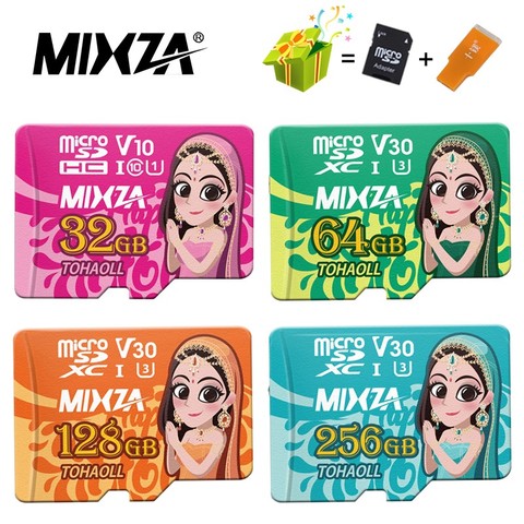 MIXZA Goddess Memory Card 256GB 128GB 64GB U3 80MB/S 32GB Micro sd card Class10 UHS-1 flash card Memory Microsd TF/SD Cards ► Photo 1/6