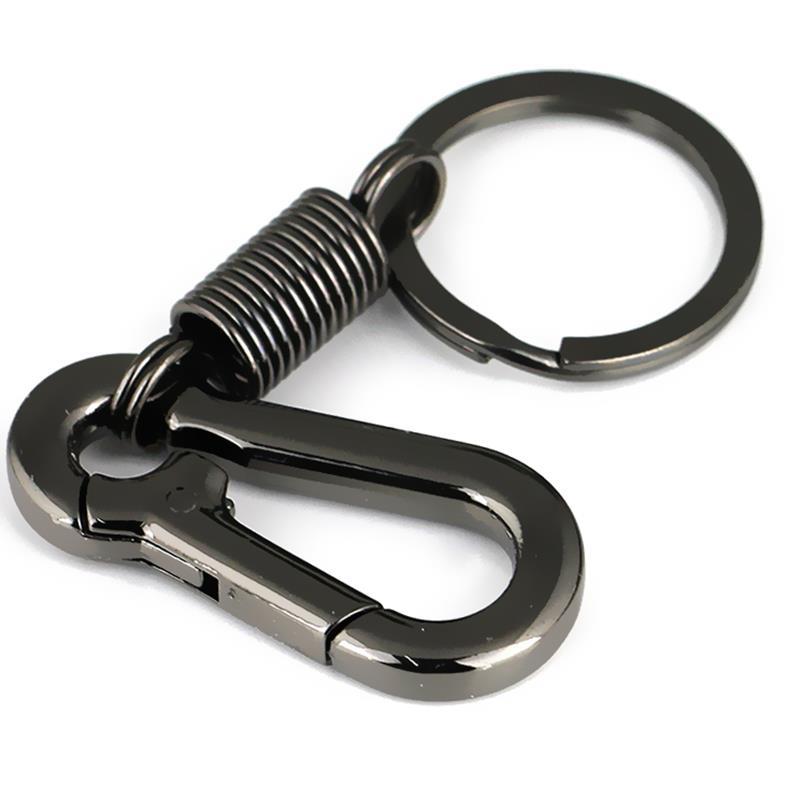 QOONG Custom Lettering Men Metal Car Key Chain Key Ring Waist Hanged Key  Holder Fashion Women Keychains with Two Rings Y10
