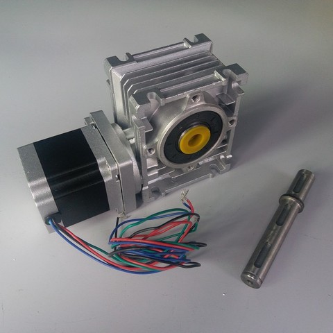 5:1 Worm Gearbox RV030 Speed Reducer 14mm output +Nema23 Stepper Motor 3A 56MM 1.2NM 172Oz-in  Convert 90 degree For CNC Router ► Photo 1/5