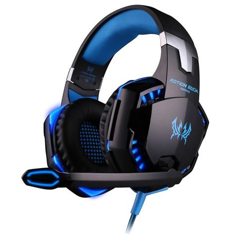 G2000 Gaming Headsets Big Headphones with Light Mic Stereo Earphones Deep Bass for PC Computer Gamer Laptop PS4 New X-BOX ► Photo 1/6