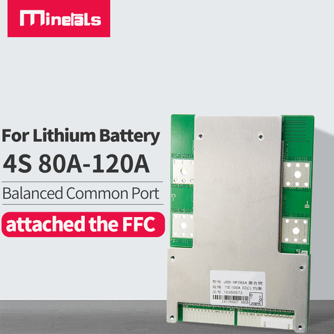 4s lifepo4 BMS PCM battery pack with balance  80A 100A 120A  short circuit protection With common Port lithium battery 12v BMS ► Photo 1/6