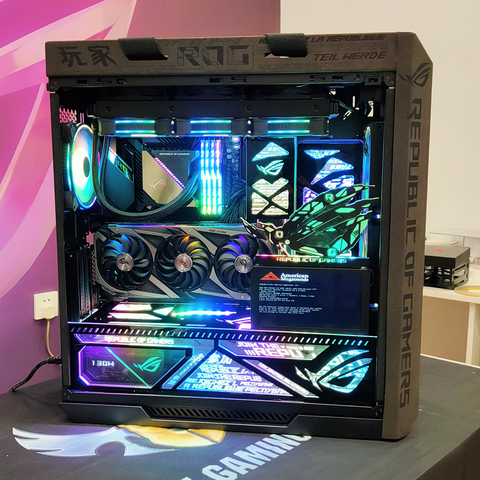 ASUS ROG Strix Helios GX601 Power Supply of of PC Case Warehouse Customized Sideboard Panel Full Tower Cn(origin) SAMA ► Photo 1/6