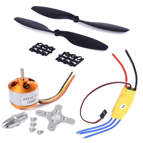 A2208 A2212 1000KV KV1400 2200KV Brushless Outrunner Motor +30A ESC+1045 Propeller Quad-Rotor Set for RC Aircraft Multicopter ► Photo 1/6