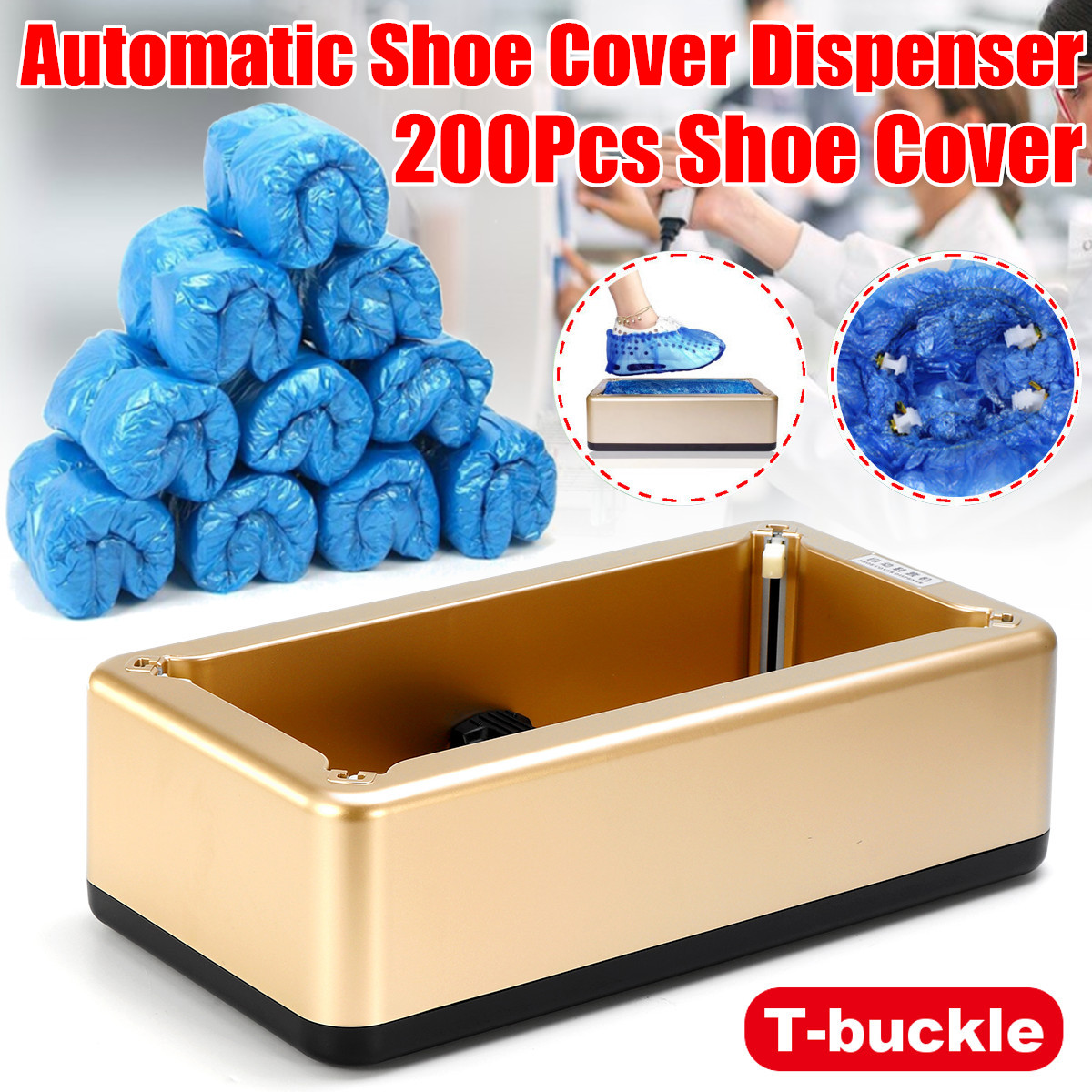 Automatic Shoe Cover Dispenser Shoe Coating Machine with 100pcs Overshoe