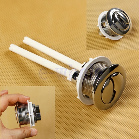 1X WC Toilet Cistern Replacement Plastic Water Tank Push Button Dual Flush DIY Repair Tool With 2 Rods for 38mm Hole ► Photo 1/6