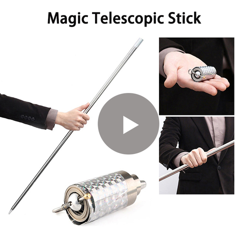 1PCS 110cm/150cm Protection Appearing Cane Silver Cudgel Metal Magic Tricks Profession Magician Stage Street Close Up Illusion ► Photo 1/6