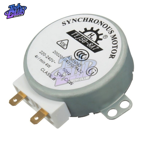 AC 220V-240V 50Hz CW/CCW Microwave Turntable Turn Table Synchronous Motor TYJ50-8A7 D Shaft 4 RPM ► Photo 1/6