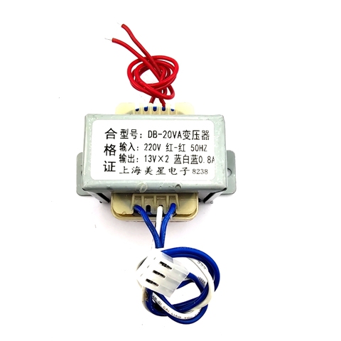 transformers type transformer 220V to 13V*2 double 13V 0.8A power 20W full copper power amplifier transformer ► Photo 1/6