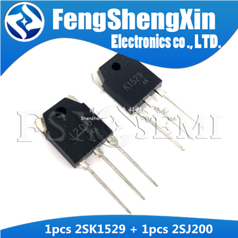 1pair ( 1pcs 2SK1529 + 1pcs 2SJ200 ) TO3P K1529 J200 TO-3P High-Power Amplifier IC ► Photo 1/1