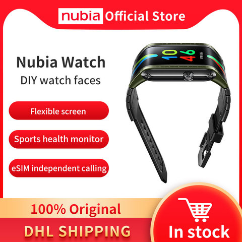 Original Nubia Smart Watch Phone 4.01 inch AMOLED foldable flexible Snapdragon 8909W Bluetooth Cell phone Nubia Watch ► Photo 1/6