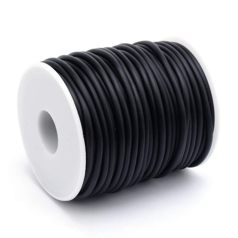 1 Roll 2mm 3mm 4mm 5mm Hollow Pipe Tubuing Rubber Cord with 1mm/1.5mm/2mm/3mm Hole Solid Rubber Tube Cord with Plasic Spool ► Photo 1/6