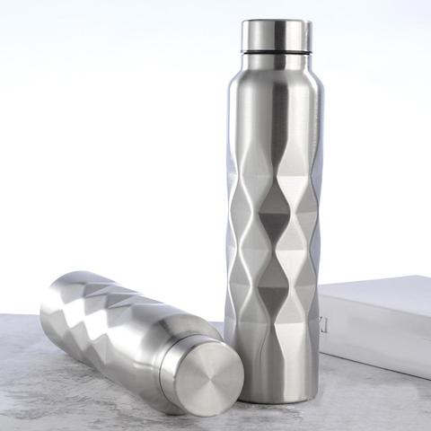 1000ml Outdoor Sport Travel Camping Bottle Rhombus Stainless Steel Large Capacity Water Drinking Bottle Gym Sport Cycling kettle ► Photo 1/6