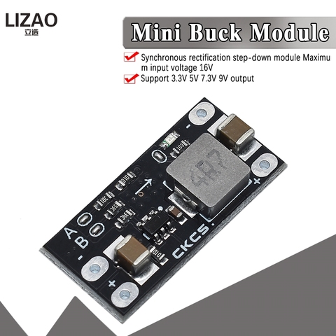 Power Supply Module 2A Buck Board Multi-function Mini DC-DC Buck Step-down Input 4.5-16V Output 9V 7.3V 5V 3.3V WAVGAT ► Photo 1/6