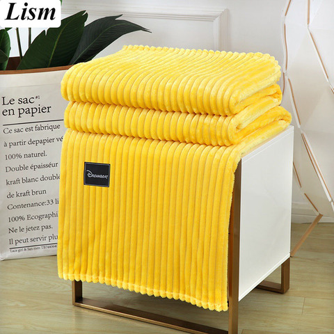 Solid Color Velvet Weighted Blanket Household Sofa Cover Bed Sheet Super Soft Striped Warm Knitted Blankets ► Photo 1/6