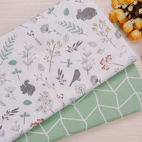 DIY Sewing Quilting Fat Quarters Material Tecido For Baby&Child Dress Textiles Leaf Animal Twill Cotton Fabric,Patchwork Cloth ► Photo 1/6