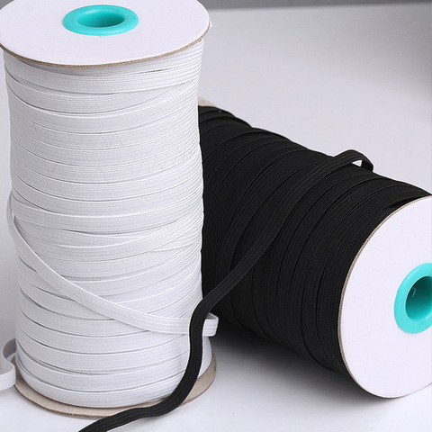 High quality Elastic Bands white black 5m 3/4/5/6/8/10mm Polyester Elastic ribbon Sewing Fabric DIY Garment sewing Accessories ► Photo 1/6