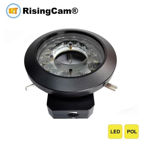 Brightness adjustable microscope Polarizing LED ring light for stereo microscope polarized ring LED illminator ► Photo 1/1