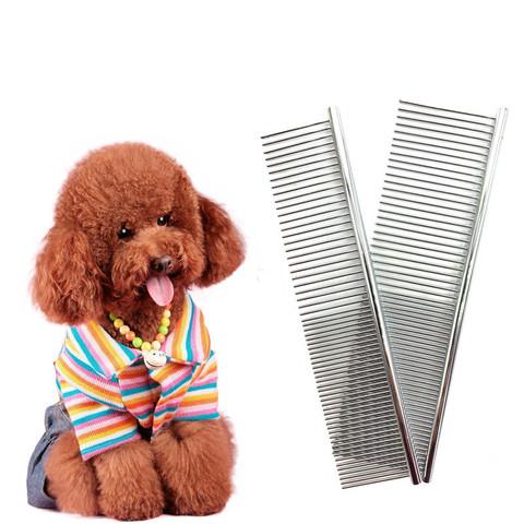 1PCS Dog Comb Long Thick Hair Fur Removal Brush Stainless Steel High Quality Pets Dog Cat Grooming Combs for Shaggy Dogs Barber ► Photo 1/6