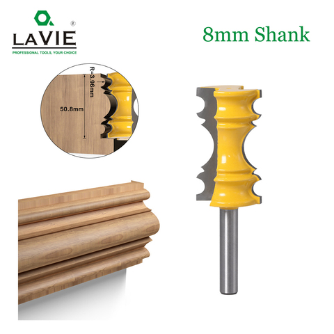 1pc Large Elaborate Chair Rail Molding Router Bit - 8mmShank Line knife Tenon Cutter for Woodworking Tools ► Photo 1/6