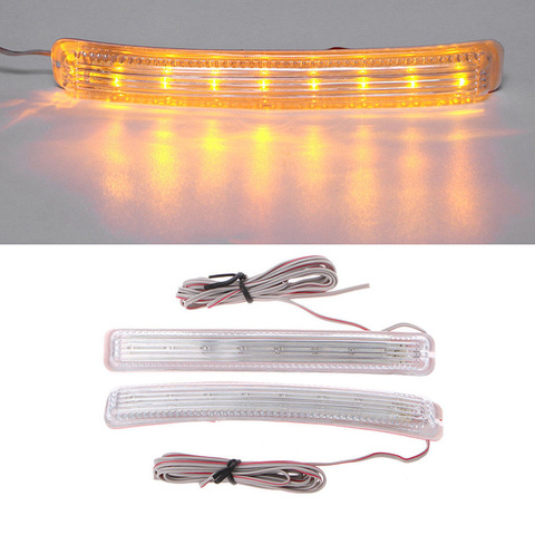 2PCS Soft Flashing FPC Universal Yellow 9 SMD Amber Light Source Car Turn Signal Light Auto Rearview Mirror Indicator Lamp ► Photo 1/6