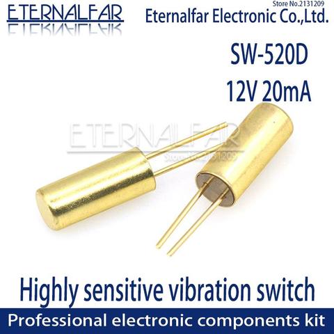 SW-520D Vibration Angle Tilt Back-proof Switch Sensor Copper Shell Ball Highly Vibration Tilt Double bead Spring Sensor Switches ► Photo 1/6