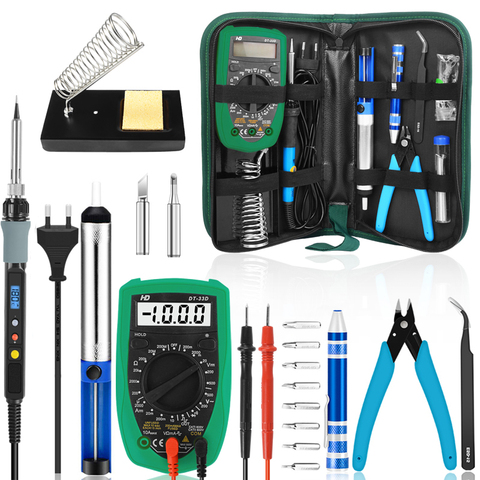 Handskit 110V 220V 60W Soldering Iron Kit with Multimeter Screwdriver Adjustable Temperature Electric Solder Iron Welding Tools ► Photo 1/6