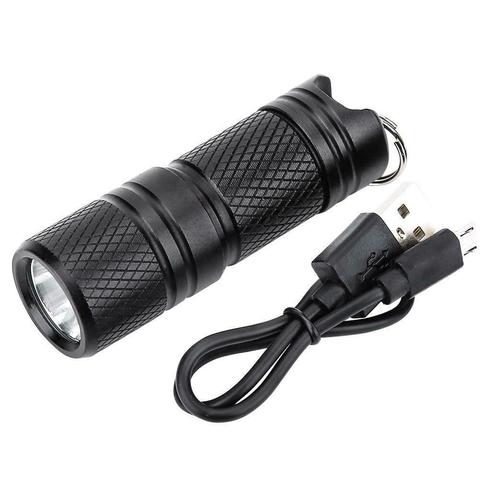 HOT SALES!!! New Arrival Outdoor Mini Portable Keychain USB Rechargeable LED Flashlight Torch Lamp Light Wholesale Dropshipping ► Photo 1/6