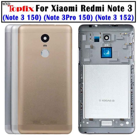 For Xiaomi Redmi Note 3 Pro 152mm Special Edition SE Rear Battery Housing Door Cover Back Case+Side Button+ Camear Lens Cover ► Photo 1/5