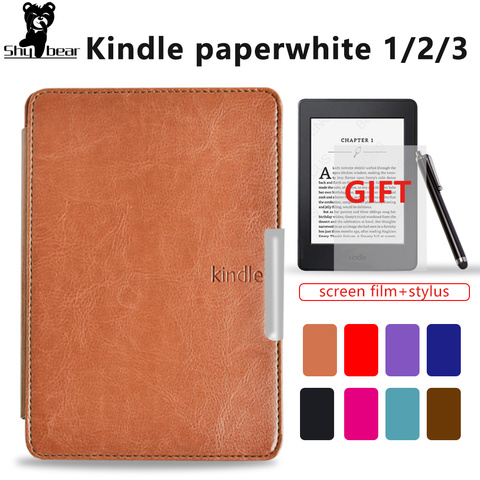 Slim Smart Cover Case for Kindle Paperwhite 3 2 1, Folio PU Leather Paperwhite 2015 Magnetic Funda Capa ► Photo 1/6