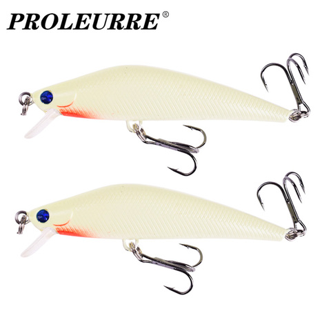 1Pcs 3D Luminous Night Fishing Bait 8cm 8g Bass Minnow Lures With Treble Hooks Artificial Hard Crankbaits Pike Carp Pesca Tackle ► Photo 1/6