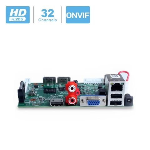 32CH 1080P CCTV NVR Board HI3536C 2 SATA Ports ONVIF Security Video Recorder 32CH 1080P/25CH 5MP Video Input 1CH Audio I/O ► Photo 1/6