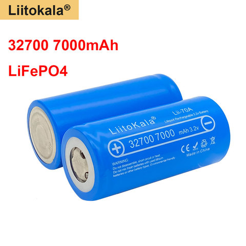 2022 LiitoKala Lii-70A High power 3.2 V 32700 7000mAh 6500mAh battery LiFePO4 35A 55A Continuous Discharge Maximum battery ► Photo 1/5