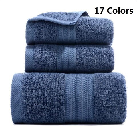 22 Styles Cotton Bath Towel Set Soft Hotel Cotton Bath Towels For Adults Absorbent Terry Luxury Bathroom Shower Towels Sets ► Photo 1/6