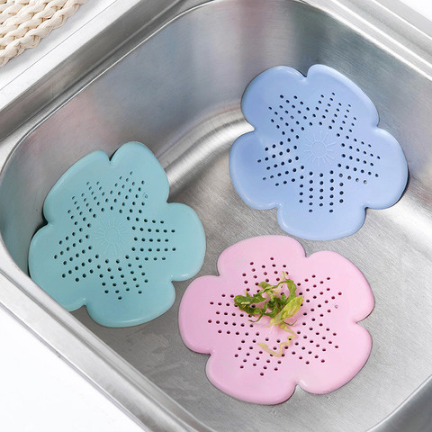 1 Pcs Flower Silicone Kitchen Sink Strainer Shower Drain Hair Trap Hair Catcher Bath Tub Protector Drain Cover for Floor Laundry ► Photo 1/6