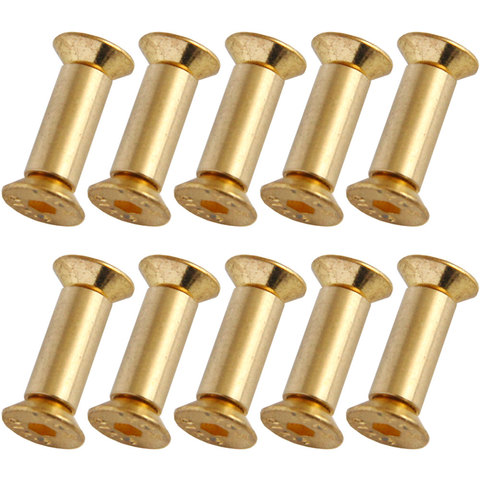 10pcs/lot Brass Screw Rivet Knife Handle Lock DIY Knife Material Plate Fastening Flat Hex Head Screws ► Photo 1/6