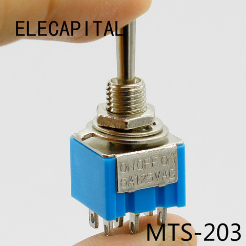 Promotion! 5pcs 3 Position 2P2T DPDT ON-OFF-ON Miniature Mini Toggle Switch ► Photo 1/4