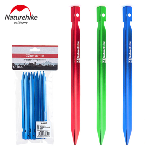 NatureHike 8 pcs/Lot Tent Peg 7001 Aluminium Alloy Tent Nail Tent Stake Fit Outdoor Beach ► Photo 1/4