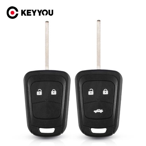 KEYYOU 2/3 Buttons Car Remote Key Shell Fob Case For Chevrolet AVEO Cruze For Opel Malibu Sonic Replacement HU100 Key Blade ► Photo 1/6