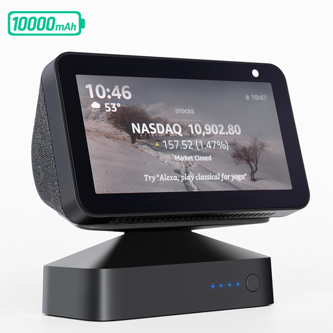 GGMM ES5 Battery Base For Amazon Echo Show 5 Smart Display With Alexa 10000mAh Power Bank Dock Staion Stand Accessories For Echo ► Photo 1/6
