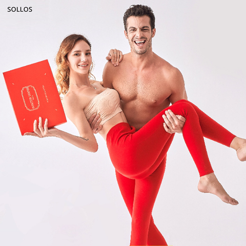 couple red merino wool leggings men underwear women thermos thermal clothes sexy mens long johns thermo clothing warm pants gay ► Photo 1/6